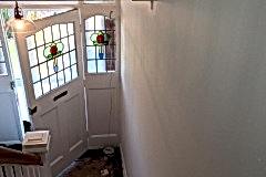 Property refurbishment re-build wall areas, stairwell walls and ceiling - complete plastering