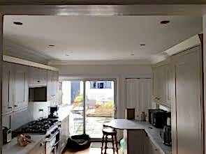 Kitchen re-fit and build, plaster walls and ceiling. Blake Plastering, Plasterer Cardiff.